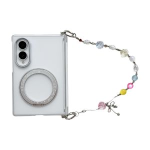 Z Fold8 Wide for Magsafe 360 Rotating Bracket Frosted Case for Samsung Galaxy Z Fold 8 Y2K Korean Style Bracelet Magnetic Cover