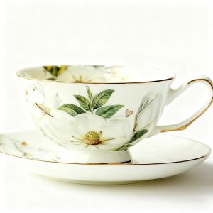 Ceramic Teacup European Bone China Coffee Cup Afternoon Tea Set Creative English Black Tea Cup Pastoral Style Water Cup