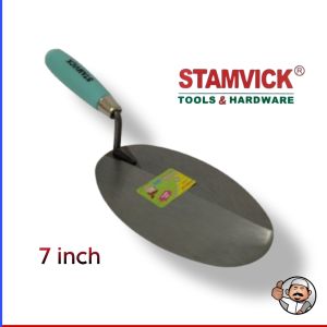 Stamvic Sendok tembok bangunan gagang fiber biru ukuran 7 inchi handle trowel