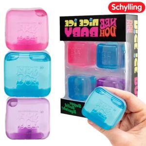Schylling Mini Nice Ice Cube & Cool Cats Multi Color Squishy Fidget Toy Stress Relief Desk Decor Party Gift
