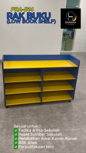 Rak Buku Tadika PRA-B14 | Low Book Shelf | Kids Storage Rack