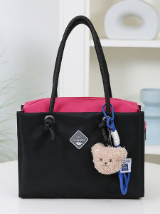 Water-Resistant Casual Commuter Lunchbox Handbag Fashionable Shoulder Bag Canvas Lining Versatile Storage for Keys And Earphones