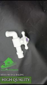 Kran Air Plastik PVC Engkol 1/2 Inch: Keran Taman Kuningan & Stabilo