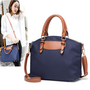 Nylon Canvas Dumpling Shape Handbag Womens Shoulder Crossbody Bag with Zipper Closure and Interior Pockets for Casual Use