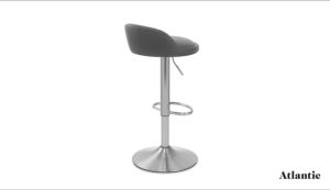 2 PCS Bar Stools Counter Height Adjustable Bar Chair 360 Degree Swivel Seat Modern Square