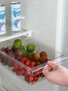 Art Living Retractable Fridge Drawer Pull out Organiser Shelf Holder Storage Box Egg Storage Drawer SG Stock