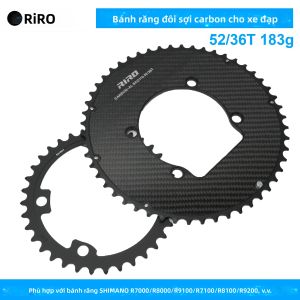 110Bcd Sợi Carbon Xe Đạp Đường Bộ Chainring 50-34T 52-36T 53-39T 54-40T Đôi Xích Bánh Xe 4 Bu Lông Tương Thích Với Shimano 105 R7000/r9200