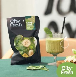 CityFresh สมูทตี้ ผลไม้พร้อมปั่น Craft Smoothies สูตร Green Wave - สมูทตี้ที่น่ารัก บุหรี่และน้ำมัน