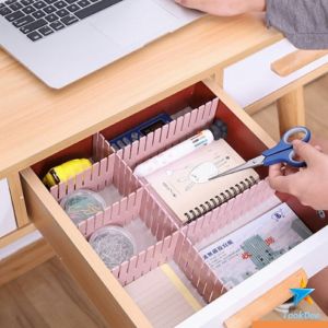 TookDee ตัวแบ่งลิ้นชักเก็บของ เพื่อจำแนกแบ่งลิ้นชักพลาสติก และสปอตสินค้า Drawer storage divider