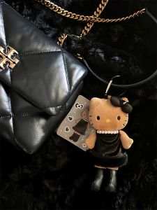 Túi Đeo Chéo Hình Mèo Hellokitty Dài Chân Họa Tiết Da Báo Hình Trái Tim Phong Cách Quý Cô Trang Trí Treo Đồ Chơi Hoạt Hình