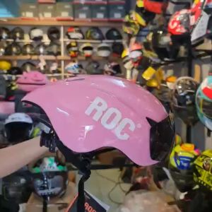 Mũ bảo hiểm thể thao chính hãng ROC R16 màu hồng trắng