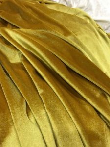 vải nhung tuyết hàn màu vàng _( khổ 1m6) dày đẹp co dãn 4 chiều may đầm váy áo dài dạ hội vv