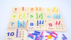 Montessori Wooden Toy Counting Sticks Digital Cognition Hands Brain Training Math Toy Learning Educational Toys For Children Kid