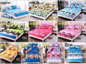 4 IN 1 CARTOON SUPER KING SIZE FITTED BEDSHEET (SMKC)
