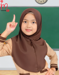 In Monen - Jilbab Anak Sekolah SD Bahan Jersey Premium / Hijab SMP dan SMU Syari Menutup Dada Model Simple/kerudung instan putih polos