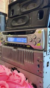 Máy phát nhạc liền Amply PIONEER MEH P055. Tính năng MINI DISK/ aux in 3.5/ Radio.