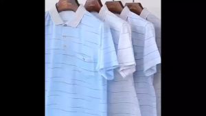 2024 Summer Mens Fashion Loose Casual Breathable Comfortable Versatile Simple Polo Neck Short Sleeve T-shirt