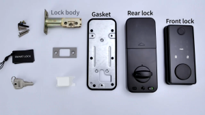 Tuya Biometric Door Lock Smart Fingerprint Digital Lock with Passcode Anti Theft Deadbolt for Front Door Garage Office Security