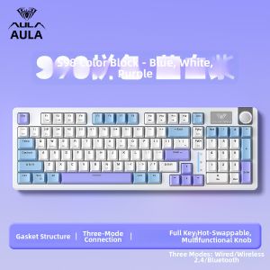 AULA | Customizable Side-Print Mechanical Keyboard and Wireless Mouse Set For Gaming and Office 3 Modes