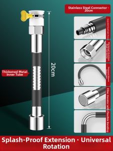 SUNINLIFE | Splashproof Adjustable Rotatable Soft Extension Hose for Faucet
