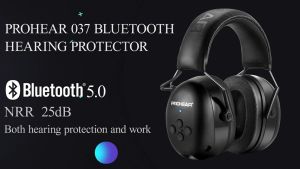 Earmuff Prohear EM037 Bluetooth 5.0 เทคนิค NRR 25 dB ครอบหูลดเสียง บลูทูธ 5.0 แบตเตอรี่ในตัว ชาร์จได้