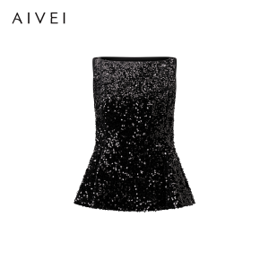 AIVEI | Sleeveless Sparkle Party Top