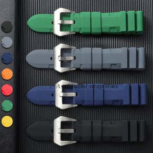 22mm 24mm 26mm For Panerai Silicone Strap for SUBMERSIBLE PAM441/351/111 Rubber Waterproof Watchband Bracelet Soft Sport Bands