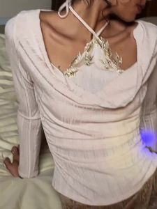 Slip-Shoulder Sweater Dress Slimming