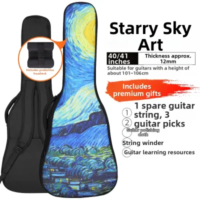 Thickened Waterproof Guitar Case for 39 Inch Acoustic Classical Guitar Backpack Guitar Bag Box Instrument Protective Cover