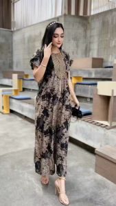 Gamis Rayon Premium Renda Sultan Motif 3D Dress Viral Terbaru 2023