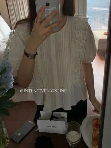 Shalldoer | New Trendy Pretty Bubble Sleeve Tummy Hiding Blouse