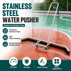 Stainless Steel Stadium Water Pusher Wiper For Basketball Court Tennis Court Large Water Remover