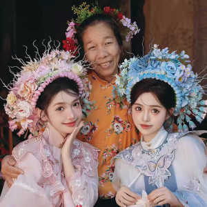 New Chinese Style Hair Accessories Floral Headwear Finished Product Flower Ring Hairband Photography Props Traditional Ethnic Fashion