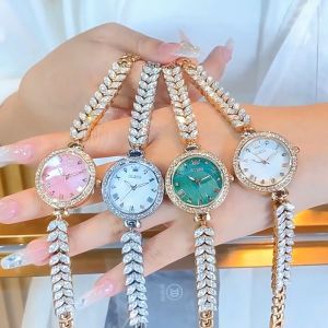 OLEVS 9971 Ladies Bracelet Fashion Womens Watch New Trendy Personality Version Simple Rhinestone Jewelry Womens Casual