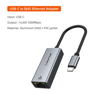 Cabletime | CABLETIME 100/1000 Mbps USB 3.0 RJ45 USB A Ethernet Adapter Network Card for Macbook Laptop Internet Adapter RJ45 Adapter