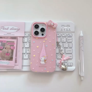 Full Screen Color Love Cartoon Cat 2-in-1 Jelly Case for iPhone 11 12 13 14 15 16 17 Pro Max Casing Anti Fingerprint Frosted Hard Cover for iPhone16 Case