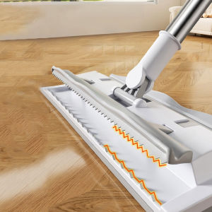 360 Rotation Flat Mop Wet and Dry Cleaning Flat Microfiber Floor Cleaning Mop with Long Handle Dry Mop Head Size 36CM