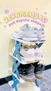 Rak Serbaguna Model Silang Tempat Rak Sepatu Susun Rak Sendal Tempat Sendal Rak Serbaguna Plastis 4 Susun 5 Susun Mudah Dirakit