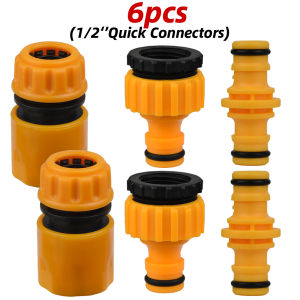 KESLA 6pcs 1/2” Garden Quick Hose Connector Male Hose Coupling Joint Tap Adapter Extender Set for Hose Pipe Tube Repair Replace