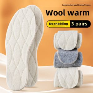 Warm Cotton Shoe Inserts Fleece Lined Thick Non Shedding Absorbent Anti Odor Wool Felt Plush Winter Ladies Mens Style