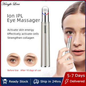 Hengfa Lina Eye Massager Electric LED Photon Therapy Ion Heated Anti-aging Wrinkle Removal Dark Circle Puffiness SPA Facial Pen