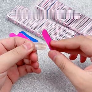 MD-K186 Alat Kikir Kuku 2 Sisi Nail Buffer Mini Portable Kikir Kuku Kayu / Amplas Kuku Dua Sisi Nail