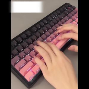 New 10 Gradient Colors PBT Keycaps 134 Keys OEM Profile Double-shot Keycap Set for Mx Cherry Switch Mechanical Keyboard DIY Kit