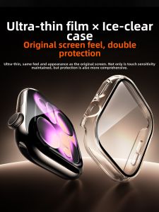 Newyu | Shell and Tempered Glass Protector for Watch Series 12 Scratch-resistant Full Coverage