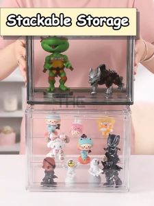 THE L27cm (1-3pcs/set) Acrylic Collectible Blind Boxes Toy Model Transparent Display Box With Step