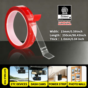10-50mm Double Sided Tape Clear Heavy Duty Adhesive Pads Strong Hold Mounting Tape for Crafts Photo Home Office Car Use
