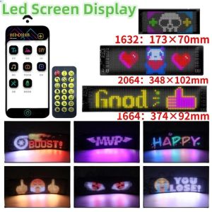5V USB Matrix Pixel Panel with Remote Bluetooth APP LED Car Screen Display Truck Devils Eye Multilingual APP Programmable DIY Scrolling Advertising Sign Waterproof Led Display