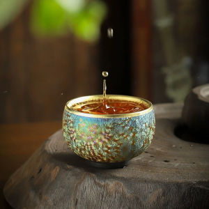 Ceramic Tea Cup Owner Cup High End Personal Dedicated Silver Plated Kiln Change Tianmu Porcelain Tea Cup Ceramic Tea Bowl