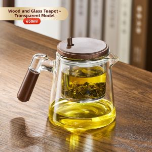 GIANXI | Household New Tea Leaf Strainer Glass Inner Chamber Infuser Teapot