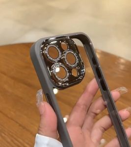Casing Ponsel Lensa Berlian Glitter Mewah Untuk iPhone 15 Pro Max & Casing Silikon Transparan